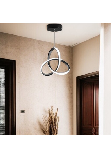 Tunus Siyah Kasa Beyaz Led Işıklı Modern LED Avize fiyatları