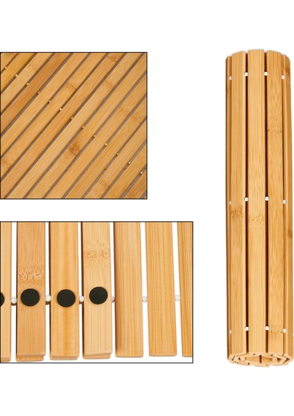 Kaymaz Tabanlı Uzun Ömürlü Bambu Banyo Paspası Halısı - 40 x 61 cm modelleri