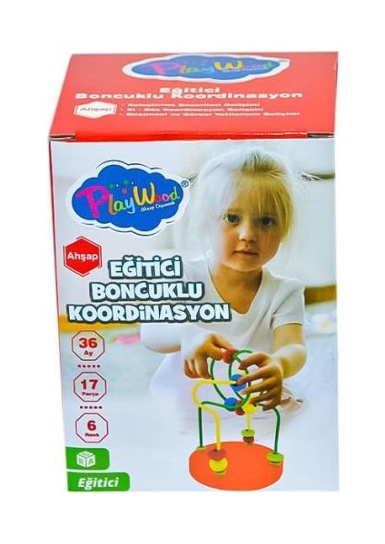 ONY-394 Ahşap Kutuda Mini Boncuklu Koordinasyon - Onyıl Oyuncak.glpzr