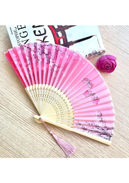 Yelpaze Pembe Beyaz Bambu Kumaş fiyatları