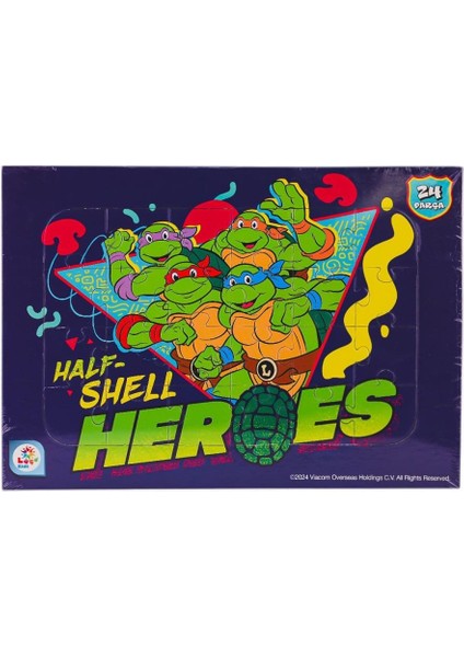 NK7990 Ninja Kaplumbağa Taslamalı 24 Parça Frame Puzzle -Laçokids.glpzr