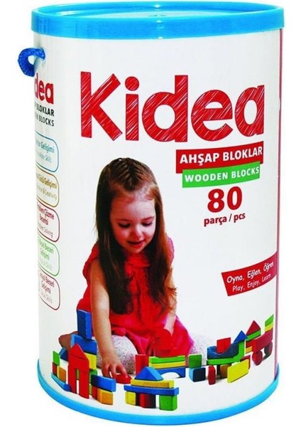 KID-1003 Chiva, Ahşap Bloklar 80 Parça.glpzr
