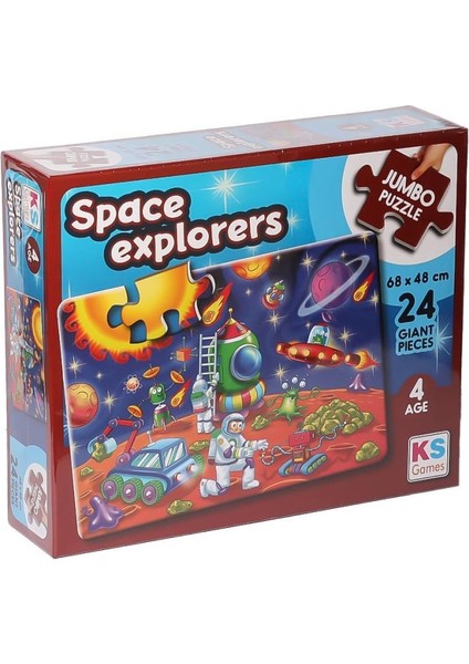 Jp 31011 Space Explorers Jumbo Puzzle 24 Parça -Kspuzzle.glpzr