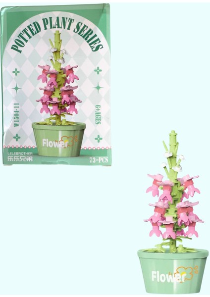 Saksıda Çiçek Yapı Blokları, Çiçek Bricks, Dekoratif Çiçek, Kendin Yap Oyuncak, Diy (Karışık Gönderilir)