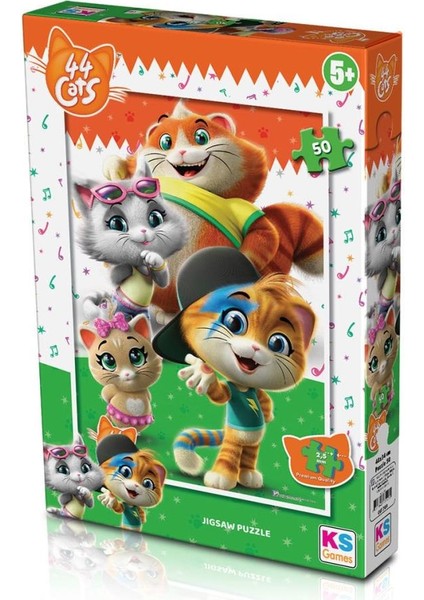 Cat 709 44 Kedi Puzzle 50 Parça - Ks Puzzle.glpzr