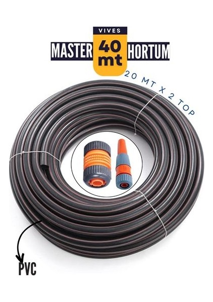 40 Metre Master Bahçe Hortumu Sulama Aparatı Hediyeli.glpzr