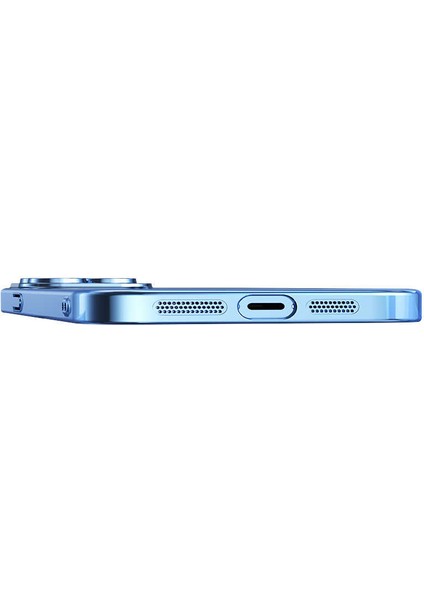 Apple iPhone 14 Pro Max ile Uyumlu Kılıf Mavi Ribo Kapak (Apple iPhone 14 Pro Max ile Uyumlu, Mavi)