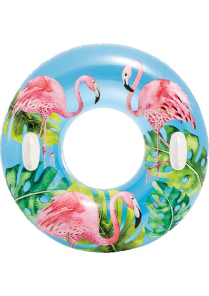Tutunmalı Transparan Çiçekli Simit 97 Cm - 58263