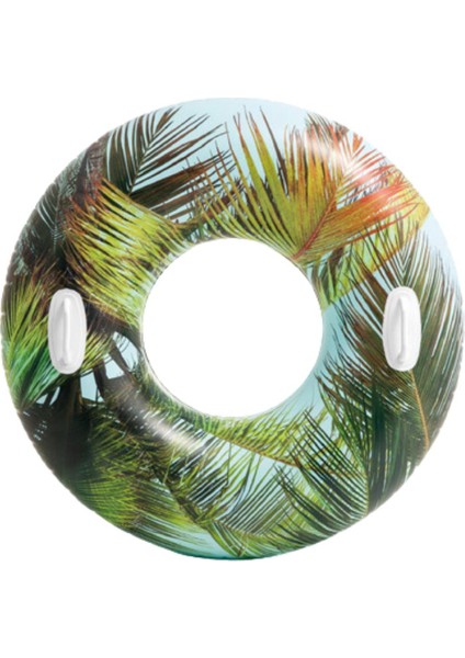 Tutunmalı Transparan Çiçekli Simit 97 Cm - 58263