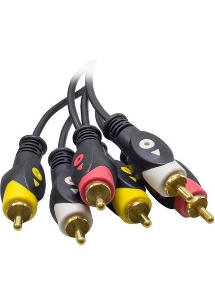 3 Rca + 3 Rca 3 Metre Kablo 1.kaalite (4172)