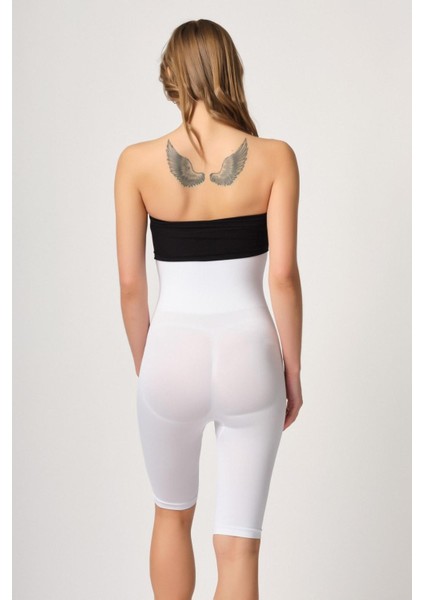 Beyaz Yüksek Bel Double Uzun Paçalı Korse modelleri