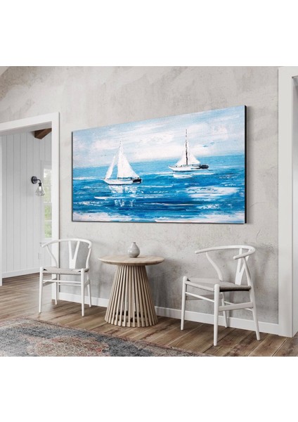 - Dekoratif Baskı Yelkenliler Kanvas Tablo