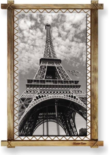 - Eyfel Kulesi LED Işıklı Rustik Kanvas Tablo B fiyatları
