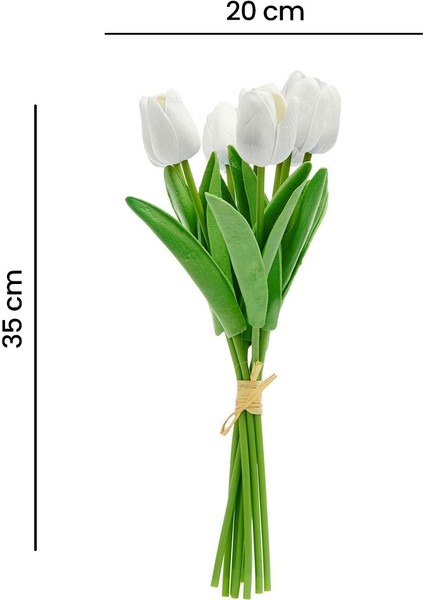 Dekoratif Lale - Beyaz