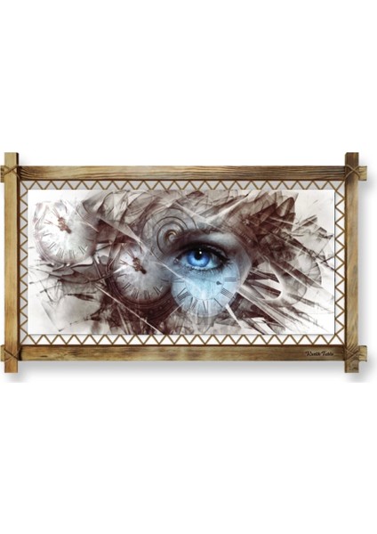 - Soyut Göz LED Işıklı Rustik Kanvas Tablo O fiyatları