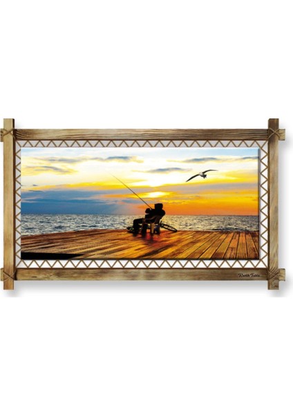 - Balık Tutma LED Işıklı Rustik Kanvas Tablo K fiyatları