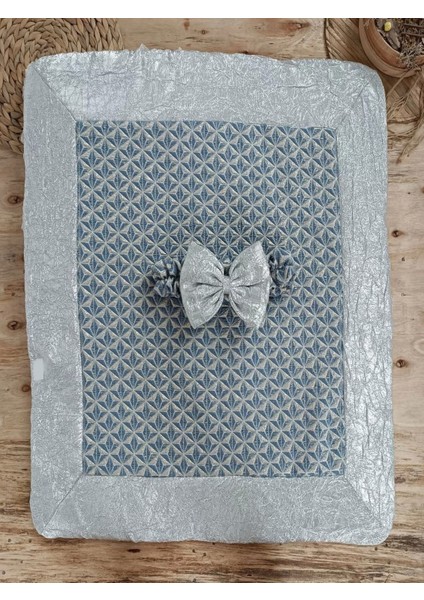 Yenidoğan Piramit Desenli Güpür Işlemeli Bebek Battaniyesi Kundak Gümüş indirimleri