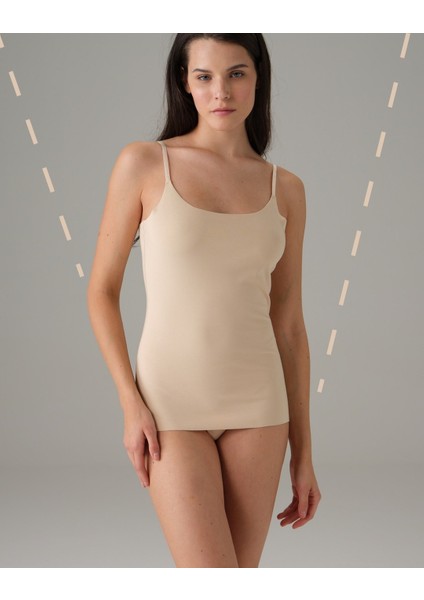 Kadın Dikişsiz Ayarlanabilir Askılı Basic Atlet Ten fiyatları