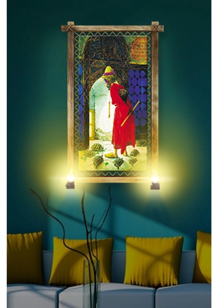 - Rustik Işıklı Kaplumbağa Terbiyecisi Kanvas Rustik Tablo O fiyatları