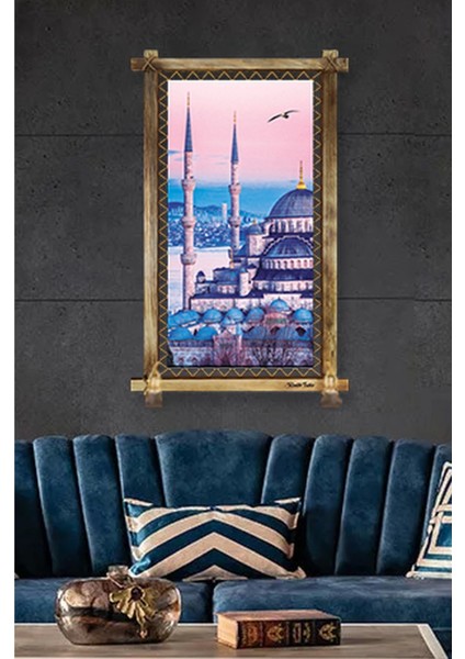 - Rustik Işıklı Istanbul Camii Kanvas Rustik Tablo B fırsatları