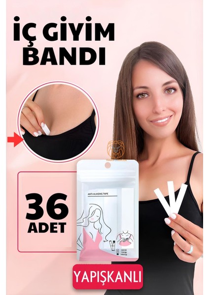 İç Giyim Bandı Çift Taraflı Yapışkanlı Su Geçirmez 36 Adet