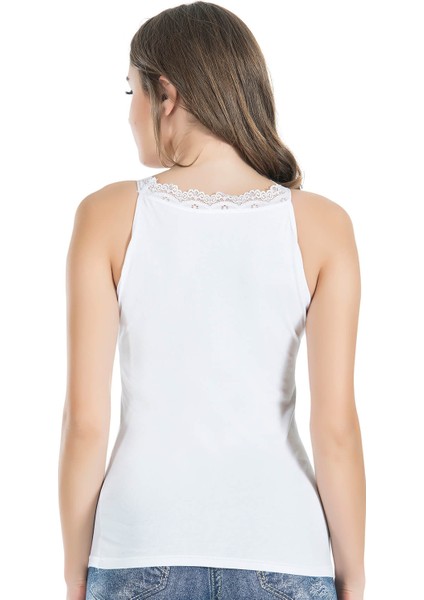 Sıfır Kol Dantelli Kadın Atlet