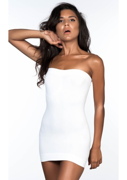 Beyaz Soft Desenli Straplez Atlet fiyatları