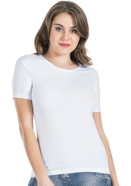 Yarım Kol Bisiklet Yaka Kadın Tişört fiyatları