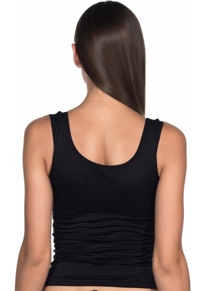 Siyah Soft Kalın Askılı Uzun Atlet modelleri