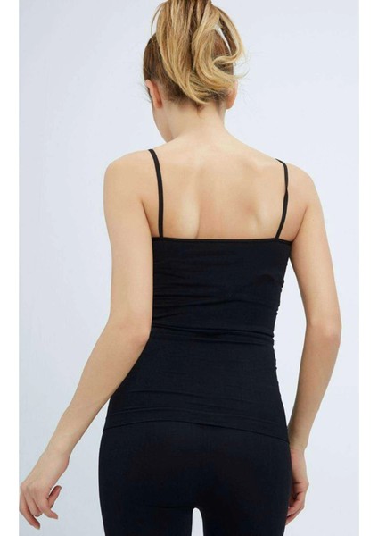 Elite Life Kadın Ip Askılı Iz Yapmaz Uzun Siyah Atlet 846 modelleri