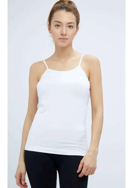 Elite Life Kadın Ip Askılı Iz Yapmaz Uzun Beyaz Atlet 846 fiyatları