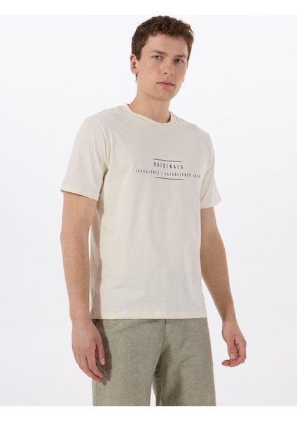 Bisiklet Yaka Beyaz Erkek T-Shirt 12288375_JORREMINDER Tee Ss Crew Ne
