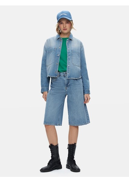 Peta Crop Jean Gömlek