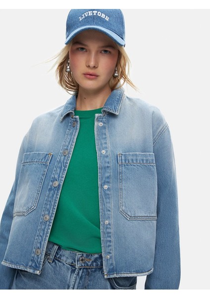Peta Crop Jean Gömlek