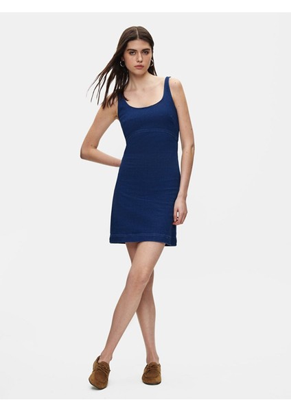 Kadın Selera Mini Jean Elbise