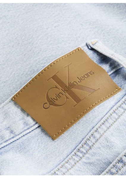 Yüksek Bel Düz Paça Normal Açık Mavi Kadın Denim Pantolon J20J2251351AA fiyatları