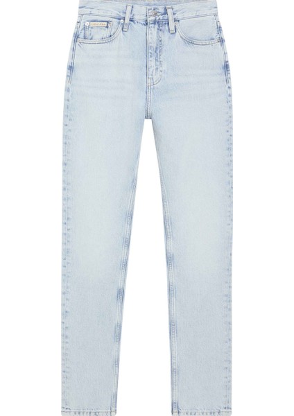 Yüksek Bel Düz Paça Normal Açık Mavi Kadın Denim Pantolon J20J2251351AA