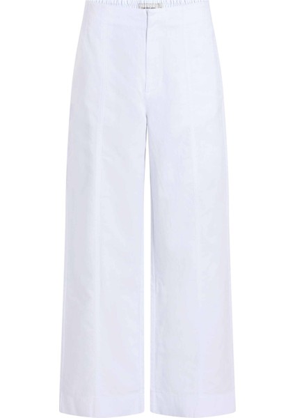 Yüksek Bel Normal Beyaz Kadın Pantolon J20J225340YAA