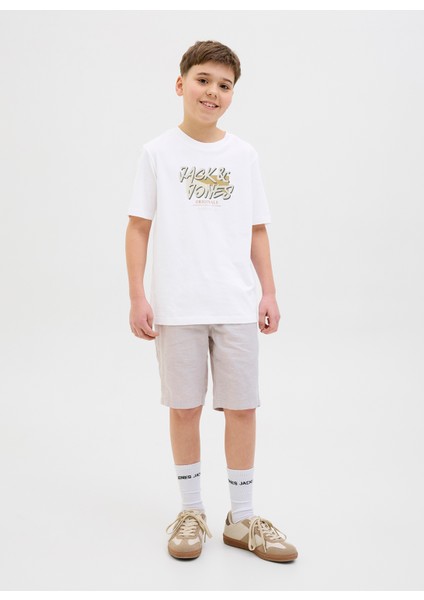 Baskılı Beyaz Erkek Çocuk T-Shirt 12278350