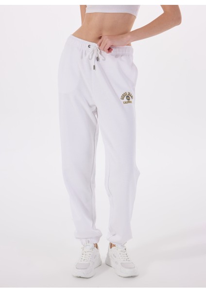 Yüksek Bel Regular Fit Beyaz Kadın Pantolon Gj Pants Iconıc Flee - Mıd Organıc modelleri