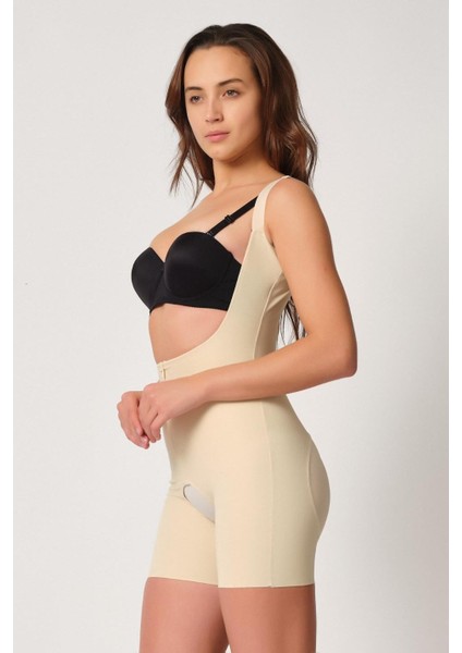 Ten Göğsü Açık Ferumalı Tül Popo Boy Lazer Korse
