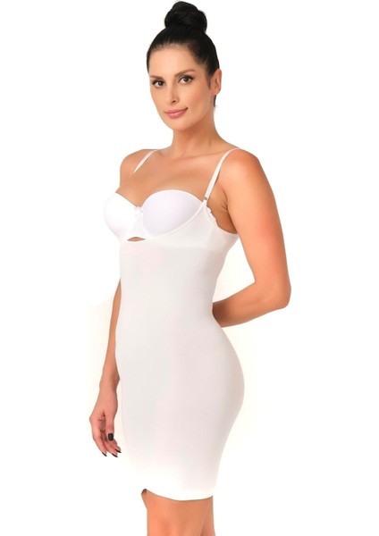Beyaz Göğsü Açık Elbise Korse fiyatları