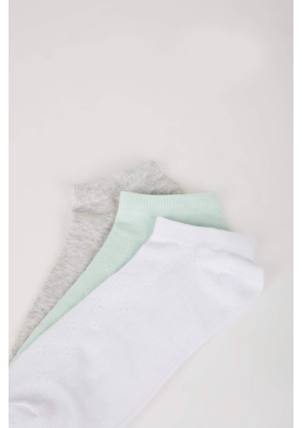 Kadın 3'lü Pamuklu Patik Çorap E2117AXNS indirimleri
