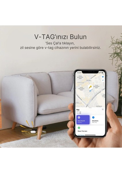 V-Tag Smart Akıllı Takip Cihazı (Apple Uyumlu) fırsatları