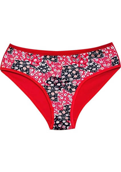 Pamuklu Geniş Kenarlı Likralı Desenli Bato Kadın Külot Desen 10