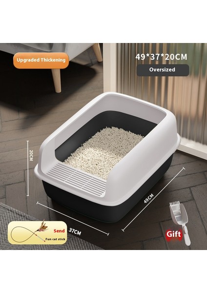Kedi Malzemeleri Kedi Kumu Tavası Kedi Kumu Kutusu Yarı Kapalı Kum Tavası (Yurt Dışından)