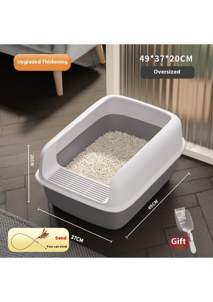 Kedi Malzemeleri Kedi Kumu Tavası Kedi Kumu Kutusu Yarı Kapalı Kum Tavası (Yurt Dışından)