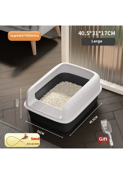 Kedi Malzemeleri Kedi Kumu Tavası Kedi Kumu Kutusu Yarı Kapalı Kum Tavası (Yurt Dışından)