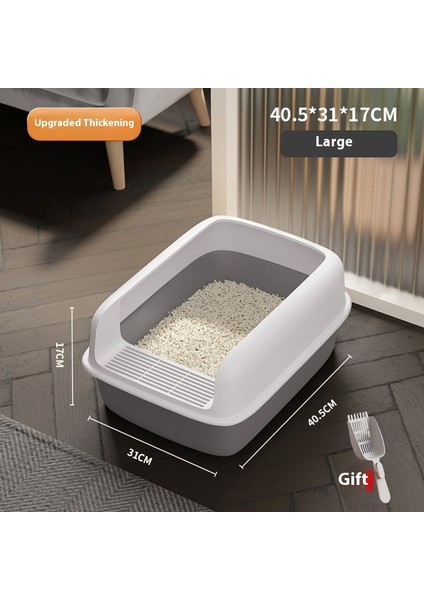 Kedi Malzemeleri Kedi Kumu Tavası Kedi Kumu Kutusu Yarı Kapalı Kum Tavası (Yurt Dışından)