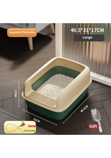 Kedi Malzemeleri Kedi Kumu Tavası Kedi Kumu Kutusu Yarı Kapalı Kum Tavası (Yurt Dışından)